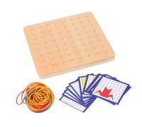 BESPORTBLE Tablero de Clavos de Madera Grande Clavos Juguete Educativo Geometría Montessori para Aprendizaje Matemáticas Manualidades