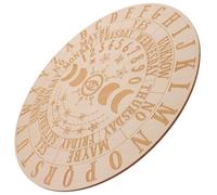 BESPORTBLE Tablero de Péndulo de Madera, Plato de Adivinación de Madera, Color Caqui, para Juegos de Adivinación y Principiantes, Decoración Creativa para Altar y Hogar