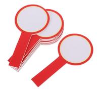 BESPORTBLE Tablero de Puntuación Reutilizable de Mano 10 Paletas de Plástico Rojo, Borrable en Seco, Flexible y Cómodo para Eventos Deportivos y Votaciones