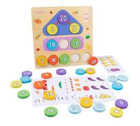 BESPORTBLE Tablero del Alfabeto del Reloj Digital De Madera Juguete De Rompecabezas Matemático Rompecabezas Numéricos Matemáticas para Aprendizaje Temprano El Hogar o Escuela