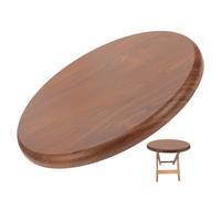 BESPORTBLE Taburete Asiento Redondo de Madera Maciza y Cojín Sencillo Marrón, Diámetro 29 CM, para Uso en Barras y Cocinas Modernas