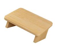 BESPORTBLE Taburete bajo Escritorio de Madera Maciza 30Cm Color Roble Reposapiés Portátil para Oficina y Hogar Soporte Ergonómico para Piernas y Postura Cómoda