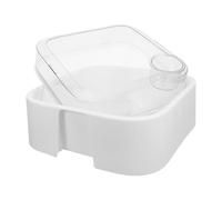 BESPORTBLE Tanque Pequeño para Tortugas con Tapa, Acuario de Plástico Transparente de 30 X 30 X 16 Cm con Plataforma para Tomar el Sol, Hábitat Seguro para Reptiles Acuáticos Jóvenes, Fácil