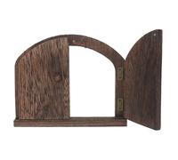 BESPORTBLE Tapa Decorativa de Madera Forma de Puerta Doble para Interruptor y Enchufe, Instalación sin Perforación, Adecuado para Baños y Decoración del Hogar, 8.8 x 7.3