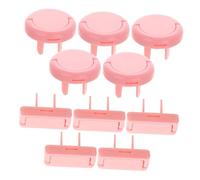 BESPORTBLE Tapas De Enchufes a Prueba De Bebés Para Niños Pequeños Protección Anti-electrocución Seguridad Plástico Abs Rosa Hogar Infantiles 10 Unidades