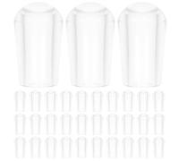 BESPORTBLE Tapas Protectoras Transparentes para Puntas de Estantes de 5 MM Cubierta para Rosca de Alambre de Percha 100 Unidades Reutilizables Resistentes y Seguras para Organización y