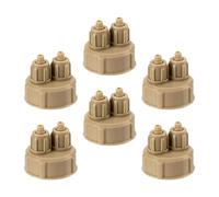 BESPORTBLE Tapas Rápidas para Botellas Co2 6 Piezas Abs Gris para Reactor Casero de Dióxido de Carbono, Generador de Co2 para Plantas Acuáticas, Accesorios para Acuarios y Difusores de Aire