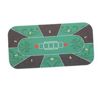 BESPORTBLE Tapete De Póquer De Goma Antideslizante para 10 Personas, Mantel Rectangular para Juegos Familiares, Cubierta Portátil para Mesa De Póker En Casa, Uso En Torneos y Entretenimiento Familiar