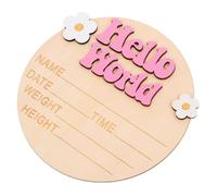 BESPORTBLE Tarjeta Colgante de Crecimiento con Nombre para Recién Nacido Cartel de Bienvenida para Hospital de Nacimiento para Anuncio para Fotos