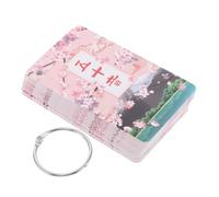BESPORTBLE Tarjetas de Aprendizaje de Japonés para Tarjetas de Portátiles con Anilla Prácticas para Estudio Autónomo Refuerzo de Memoria y Aprendizaje del Alfabeto Japonés para Principiantes