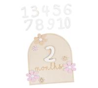 BESPORTBLE Tarjetas De De Madera Tarjetas Mensuales De Crecimiento Para Recién Nacidos Primer Cumpleaños Decorativo Para Fotos