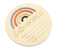 BESPORTBLE Tarjetas de Madera para Ñiño Recién Nacido Conmemorativas para Registrar Crecimiento y Recuerdos en Celebraciones Obsequios Color Aleatorio