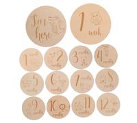 BESPORTBLE Tarjetas Digitales para Logros Mensuales Tarjetas De Avances para Bebés Color Madera para Fotografía De Recién Nacidos La Cuna o Sala De Estar