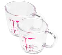 BESPORTBLE Tazas Medidoras de Líquidos 15Ml Pequeñas Transparentes 2 Piezas con Escala para Cocina y Repostería, Herramienta de Medición Precisa y Resistente para Uso Doméstico y Profesional