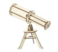 BESPORTBLE Telescopio Astronómico de Madera de Bricolaje para Niños, Tamaño Pequeño, Montaje Sencillo, Juguete Científico Educativo para Explorar Ciencias y Proyectos Escolares, 2 Juegos