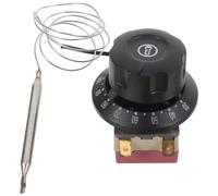 BESPORTBLE Termostato Eléctrico para Horno y Freidora de Aire Control de Temperatura Ajustable 30-110 °C Tapa Negra 2 Pines Repuesto para Calentador de Agua y Horno Doméstico