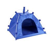 BESPORTBLE Tienda para Mascotas con Oxford y Varillas Desmontables Cama Plegable para Perros y Gatos Resistente y Ligera para Viajes Azul