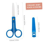 BESPORTBLE Tijeras para Alimentos Niña Herramienta para Triturar Comida Complementaria Accesorio Ergonómico Azul para Alimentación Infantil