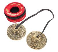 BESPORTBLE Tocar el Timbre de Platillo de Campana de Nepal con Diseño de Doble Dragón para Yoga Meditación y Relajación con Campana de Meditación Consciente Platillo de Porcelana