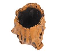 BESPORTBLE Tocón De Madera Artificial para Jardín - Maceta De Cemento Creativa - Diseño Vintage Imitación Madera Ideal para Plantas Suculentas y Micro Paisajes Decoración Natural para