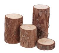 BESPORTBLE Tocones de Madera Natural para Jaulas de Hámster 4 Piezas Diámetros de 4 CM y Grosores Variados 15 CM 4 CM 6 CM 8 CM Miniaturas de Jardín de Hadas y Decoración Rústica