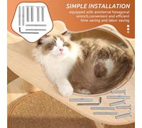 BESPORTBLE Tornillos de Acero para Rascador de Gatos Pernos de Doble Extremo y Cabeza Plana Totalmente Roscados con Llave para Repuesto de Conexión Estable y Duradera