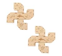 BESPORTBLE Túneles de Madera para Actividades de Mascotas 2 Piezas Juego de Tubos para Hámster Juguete Pequeño para Mascotas Laberinto Divertido del Aburrimiento Aumento de La Actividad