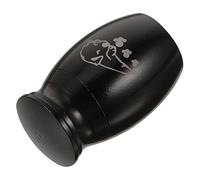 BESPORTBLE Urna De Pequeñas De Metal para Caja Conmemorativa para y Animales Urnas para Recuerdos De Cremación Diseño y Elegante Negro