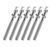 BESPORTBLE Varillas de Tensión para Batería de Jazz M6X50Mm Tornillos Metálicos para Caja y Bombo 6 Piezas Repuestos Duraderos para Reparación y Afinación Precisa de Tambores