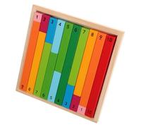 BESPORTBLE Varillas Numéricas Montessori de Madera Herramientas Educativas para Práctica Habilidades Matemáticas para Centros de Aprendizaje Infantil y Desarrollo Lógico