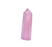 BESPORTBLE Varita Facetada de Cuarzo Rosa Natural 60-69 Mm, Kit Piedra de Chakra Curativa, Punta Hexagonal para Meditación, Reiki, Sanación y Energización, Uso Ritual y Color Aleatorio