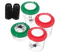 BESPORTBLE Vasos Observación Insectos Rojos y Verdes Telescópicos Ajustables Prismáticos Negros Contenedor Ampliación para Exploración Naturaleza y Ciencia al Aire