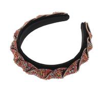 BESPORTBLE Velvet Headband With Radiant Rhinestones Lightweight Glamorous Hairband For Women Soft Plush Evening Accessory For Parties Proms And Holiday Celebrations