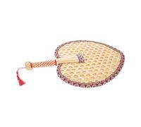 BESPORTBLE Ventilador de de con Borde de Roja Abanico Portátil para Verano Decoración de Pared y Bebés Diseño Elegante y Natural