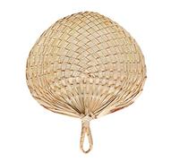 BESPORTBLE Ventiladores de Rafia Natural Estilo Chino Hecho a Mano Ventilador Fresco para Fiesta de Boda Favor artesanía Gran decoración de la Pared