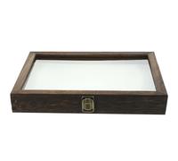 BESPORTBLE Vitrina de madera con tapa acrílica para exposición de especímenes de insectos y plantas, diseño retro para colección y decoración en escritorio 12.20X8.66X1.57In Varios estilos