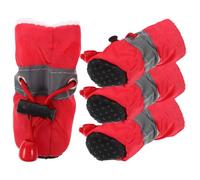 BESPORTBLE Zapatos para Cachorros 4 Pcs Zapatos Antideslizantes Botas Protectoras para Lluvia y Exteriores