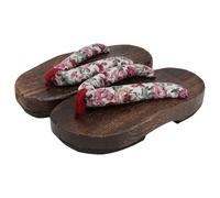 BESPORTBLE Zuecos Infantiles de Madera de Paulownia Rosa Antideslizantes 20 CM para 27-30 Sandalias de Estilo Japonés Calzado Creativo y Cómodo para Bebés y Estudiantes