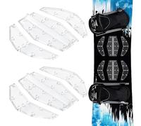 BESPOTCL 2 juegos de almohadillas de snowboard de TPU de alta calidad, agarre antideslizante 3D para un máximo control, adhesivo resistente al frío, diseño transparente para snowboard seguro