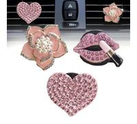 Besreey Clip de ventilación para ambientador de coche,Clips de ventilación para ambientador de coche - Ambientador para coche pequeño - Juego de 3 difusores ambientadores para coche, aromaterapia con
