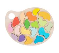 Besreey Juguete de clasificación de forma de color, de madera, de madera, diseño de actividades preescolares para la educación en casa, viajes, restaurante, juego tranquilo