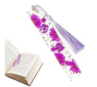 Besreey -Marcador | Marcador de libro epoxi margaritas de resina seca - Marcador lateral floral para amantes de los libros, mujeres, hombres, mejores amigos