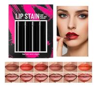 Besreey Pack De Tinte Labial Peel Off | Máscara de Pelado para Tinte Labial,6 Unidades Duradero Antitransferencia para Mujeres y Regalos