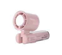 Besreey Ventilador Manual Portátil, Ventilador Personal Plegable Con Luces Ambientales, Accesorio Para Clima Cálido Con Pantalla Digital Unisex Para Actividades Al Aire Libre
