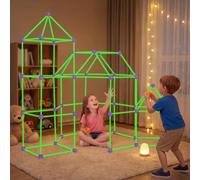 besrey 133 piezas de construcción de cuevas para niños, set de construcción de cuevas, cueva para niños, juguete de construcción creativa para interior y exterior, tienda de juegos DIY, juguete de