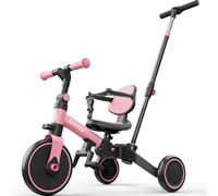 besrey Bicicleta para niños pequeños con manija de Control Parental para niñas y niños de 1 a 3 años, Triciclo para niños, Triciclo para niños pequeños con Pedal extraíble, Asiento Ajustable