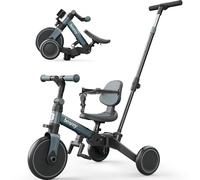 besrey Bicicleta para niños pequeños con manija de Control Parental para niñas y niños de 1 a 3 años, Triciclo para niños, Triciclo para niños pequeños con Pedal extraíble, Asiento Ajustable