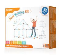 besrey Kit Construccion Fuertes Niños Juguete de Construcción para más de 5 años, Túnel de Juego para Niños, Juego Creativo para Niños, Castillo, Tienda Campaña Infantil (85 PCS No Brilla)