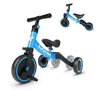 besrey Triciclos para Niños, 3 en 1 Una Bici Multifunción, Adecuado para niños de 1-4 años,Triciclo,Bicicleta,Carro de Equilibrio,Caminante, Altura del Asiento Regulable, Negro