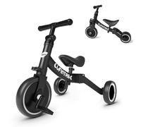 besrey Triciclos para Niños, 5 en 1 Una Bici Multifunción, Adecuado para niños de 1-4 años,Triciclo,Bicicleta,Carro de Equilibrio,Caminante, Altura del Asiento Regulable, Negro